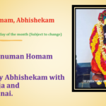 Sat 15th Nov – Hanuman Homam, Abhishekam